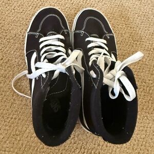 Vans Kids Black and White Sneakers
